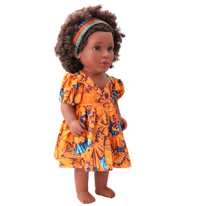 Poupée Africaine <span class=keywords><strong>Fille</strong></span> Tusalmo en Gros 45 cm (18 Pouces) avec Tenues Mode Les Plus Récentes, Jouet Doux en Vinyle et Plastique Éducatif - Product Image 3