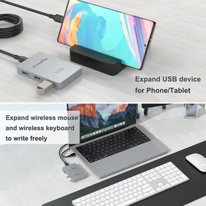 Hub USB 3.0 haute vitesse Rocketek, 7 ports, répartiteur USB, transfert <span class=keywords><strong>de</strong></span> données 5 Gbps, station <span class=keywords><strong>d</strong></span>'accueil portable pour <span class=keywords><strong>ordinateur</strong></span> portable, <span class=keywords><strong>ordinateur</strong></span> <span class=keywords><strong>de</strong></span> bureau - Product Image 5