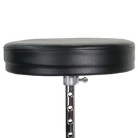 Tabouret de batterie réglable avec siège rond rembourré, réglage de la hauteur, base en acier robuste, noir, pour guitare