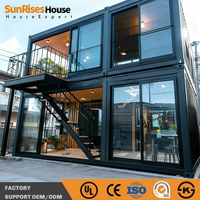 Maison modulaire préfabriquée sur mesure, assemblée, en kit, type conteneur, design moderne, construction à panneaux sandwich