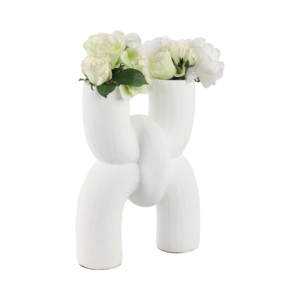 Vase en céramique abstrait sculptural, poterie artisanale moderne pour la décoration du salon, style d'étagère pour la maison - Product Image 2