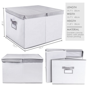 Decorative <strong>Storage</strong> Boxes Extra Large <strong>Bins</strong> With Double Open <strong>Lid</strong> and Handles for <strong>Storage</strong> - Product Image 4