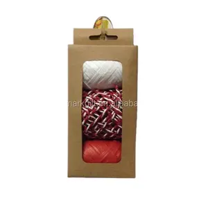 Sevgililer günü düğün tatil parti hediye sarma dekoratif kırmızı beyaz bükülmüş kağıt ip halat sicim