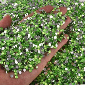 Oleeya Jelly Resin Neon 3mm 4mm 5mm Flat Back Non Hot Fix Resin Rhinestones Glow <b>Under</b> UV Light for DIY - Product Image 5