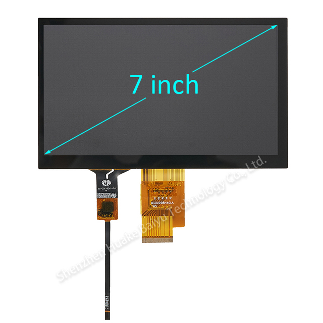 Industrial 7.0 Inch LCD Touch Screen 1024x600 Capacitive Touch Panel LVDS TFT TN Panel 500cd/m2 Brightness CTP