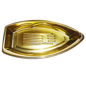 JY-87103ทิ้ง PS ถาดอาหารพลาสติกซูชิกล่องเรือรูปร่างปลากล่องบรรจุพลาสติกซูชิเรือกล่อง - Product Image 1