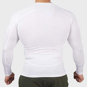 T-Shirt Sportiva da Allenamento Personalizzata per <span class=keywords><strong>Uomo</strong></span>, Maglia Aderente a Maniche Lunghe da <span class=keywords><strong>Uomo</strong></span> per Corsa e Palestra - Product Image 2
