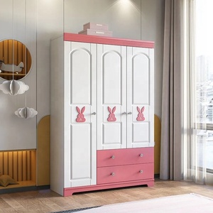 Camerino mobili di Design moderno a buon mercato prezzo personalizzato armadio in legno con cassetti rosa semplice <span class=keywords><strong>per</strong></span> bambini guardaroba <span class=keywords><strong>per</strong></span> le ragazze - Product Image 4