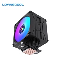 Refroidisseur d'air Lovingcool à 6 caloducs en cuivre, personnalisé OEM pour PC de jeu, refroidissement par air pour ordinateur, compatible LGA1700 AM5 CPU, 2011 Infinity Mirror
