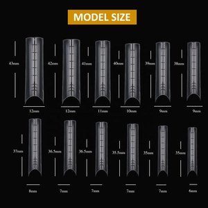 Gelsky-<span class=keywords><strong>Moldes</strong></span> franceses de doble sistema, formas de uñas de doble forma cuadrada, de plástico, 120 Uds. - Product Image 5