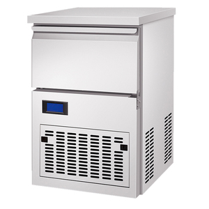 Fabbricatore di Ghiaccio Commerciale in Acciaio Inox con Controllo Touch, per Uso Domestico e Alberghiero, Produzione Giornaliera 30-40kg di Ghiaccio Quadrato - Product Image 1