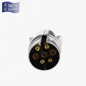 Ready To Ship Wholesale High-Quality 7 Pin Aluminum Trailer Plug 12V N Type Trailer Connector