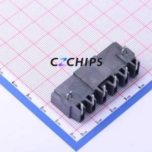 JL9EDGRC-75006B01 Plug-in Terminal Block Bent Lead Through Hole,P=7.5mm Board-to-Board / Socket - Closed 1x6P 7.5mm Black - Product Image 2