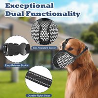 Muselière réglable anti-léchage pour chien, couvre-bouche souple et respirant pour animaux de compagnie, empêche les morsures, les aboiements, les léchages des plaies, permet la boisson et l'alimentation