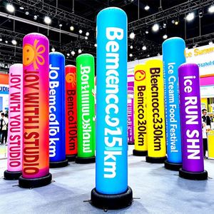 Columna Inflable Publicitaria de Instalación Rápida, Impermeable, Sellada al Vacío, con Iluminación, Tubo Impreso Personalizado para Ferias Comerciales Corporativas - Product Image 1