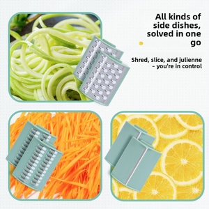 Coupe-légumes manuel multifonctionnel personnalisable à manivelle, trancheuse à citron, râpe de cuisine en PET/PP, grand diamètre - Product Image 3