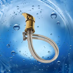 l&#39;eau du robinet en acier bol Suppliers-Vanne de mélange pour Salon, robinet de lavabo ou de douche à pommeau de lavage des cheveux, bol de lit ou unité de rétro-lavage, or
