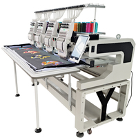 Nouvelle machine à broder les casquettes informatisée à 4 têtes, système de contrôle Dahao A15, numérisation originale haute précision, 1200 tr/min, usage domestique
