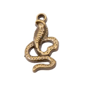 Breloque Cobra Enroulée en Alliage de Zinc Bronze Antique, Serpent Enveloppé pour Porte-clés d'Éleveur de Serpents - Product Image 2