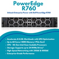 Server Dell PowerEdge R760 Personalizzato Nuovo di Zecca, Rack 2U ad Alta Densità, Computer Dell EMC PowerEdge R760 in Offerta