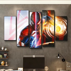 Tableau mural 5 panneaux <span class=keywords><strong>Spiderman</strong></span> sur <span class=keywords><strong>toile</strong></span>, impression Marvel Super-héros, décoration murale pour salon, cadeau - Product Image 3