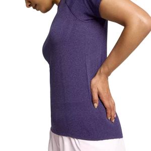 เสื้อยืดออกกำลังกายผู้หญิง 100% ผ้าฝ้าย น้ำหนักเบา เป็นมิตรกับสิ่งแวดล้อม แบบเรียบง่าย ลายพิมพ์ฤดูร้อน ลายสก็อต จากโรงงาน OEM โดยตรง - Product Image 3