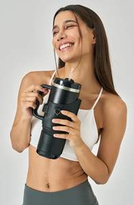 กระเป๋าใส่ขวดน้ำหนัง PU สำหรับ Stanley 40oz และที่ใส่ขวดน้ำแบบเรียบง่ายทันสมัยพร้อมสายคล้องบัตรที่สามารถปรับได้ - Product Image 6