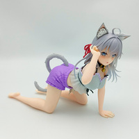 Figurine de chat en PVC personnalisée, jouet d'art anime de collection, statue de personnage accroupie, fabricant OEM ODM