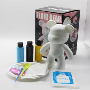 Рекламная цена, набор для рисования жидкого медведя для взрослых детей, в комплект входит акриловая палитра для выливания, салфетки, стеклянная холщовая бумага - Product Image 3