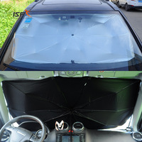 Pare-soleil de voiture pare-brise protecteur solaire avec isolation thermique et refroidissement protection solaire par réflexion de la lumière du soleil type parapluie