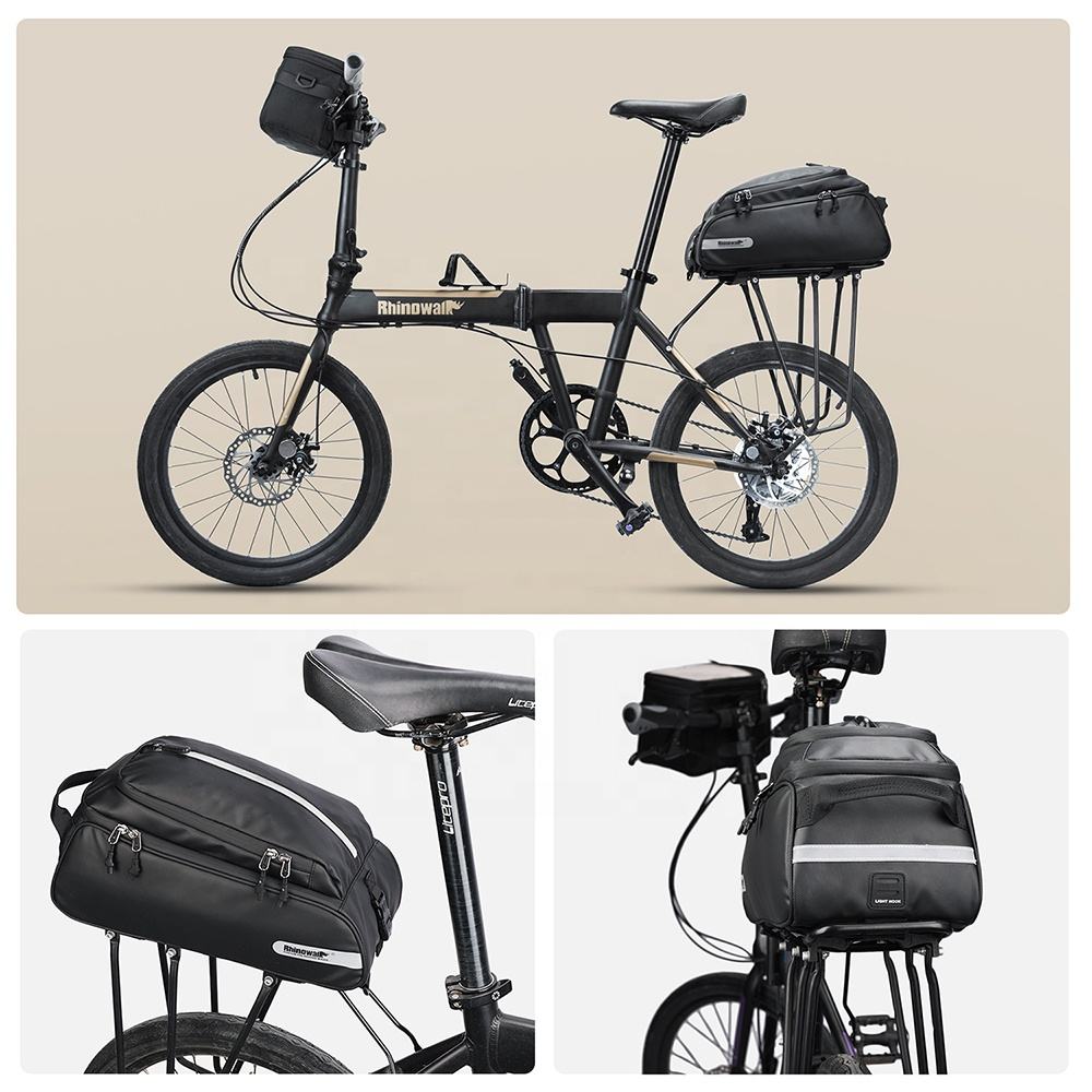 Rhinowalk Bike Rear Rack Bag Convertible Storage Solution