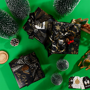 Wholesale 80g <b>Christmas</b> Art <b>Paper</b> 43*300cm Gift <b>Luxury</b> Custom Packaging <b>Wrapping</b> <b>Paper</b> Roll - Product Image 3