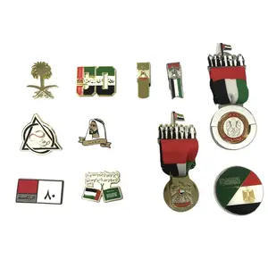 Moho gratis, diseño árabe saudita, gotas de Tyrants locales de Dubái, broches de diseño de esmalte de aceite, mochilas de Micro capilares, Pin de solapa