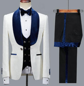 Chaqueta Floral para hombre, traje ajustado para boda, esmoquin, azul marino, terciopelo, solapa, trajes de fiesta para novio, traje para hombre, chaqueta de padrino - Product Image 4