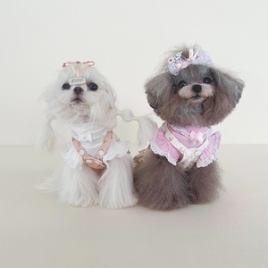 Vente directe d'usine, jupe de princesse polyvalente en coton floral pour animaux de compagnie, chat et chien, demi-corps, costume à bretelles - Product Image 3