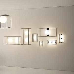 Caja cuadrada de aluminio IP44, decoración Interior, tres bolas de cristal, candelabro de pared LED, lámpara de <span class=keywords><strong>techo</strong></span> 2213 - Product Image 5