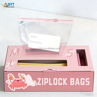 Op maat gemaakte logo vochtbestendige voedselverpakking transparante schuif-ziplock zakken diepvries opslag plastic zip lock zakken