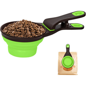 Cuchara Medidora de Comida para Perros 3 en 1, Plegable, Ecológica, Impermeable IPX5, de TPE/PP, con Clip para Cerrar Bolsas - Product Image 1
