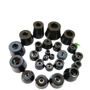 Patins en caoutchouc TPR noirs antidérapants de qualité industrielle pour pieds de <span class=keywords><strong>chaise</strong></span>, résistants à la pression, avec vis - Product Image 3