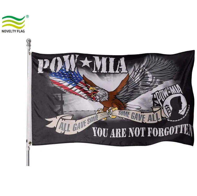 Bandera militar de 3x5 pies, POW-MIA que no se ha roto, Pow Mia Eagle