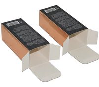 Boîte en carton pliable pour cosmétiques et parfums, imprimée en usine, avec estampage à chaud doré, logo en relief, type dossier, recyclable