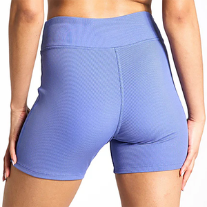 Collants de sport de yoga pour femmes Short de course à taille croisée en tissu côtelé pour femmes - Product Image 2