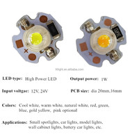 Source lumineuse à diode 12V 24V, bleu, vert, rouge, jaune doré, rose, blanc chaud/naturel/froid, puce LED haute puissance avec circuit imprimé étoilé