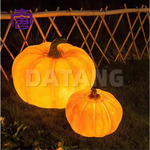 Lámpara Escultura de Calabaza 3D de Fibra de Vidrio con LED, Decoración de Paisaje para Exteriores de Halloween y Navidad con Clasificación IP65 - Product Image 5