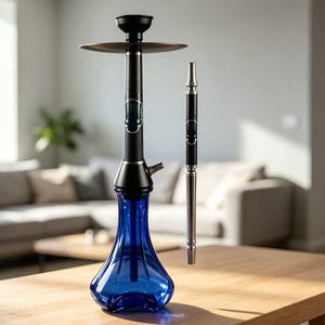 Chicha portable de luxe moderne, ensemble complet en verre avec technique miroir, accessoires de voiture en acier inoxydable - Product Image 1