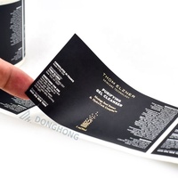 Étiquettes adhésives personnalisées pour ingrédients cosmétiques, 1200 dpi HD, imperméables, résistantes à l'huile, avec estampage à chaud or mat