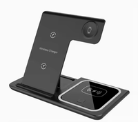 Nouveautés Chargeur de téléphone intelligent sans fil 3 en 1 Matériel ABS Pliable Portable pour tous les téléphones intelligents Android