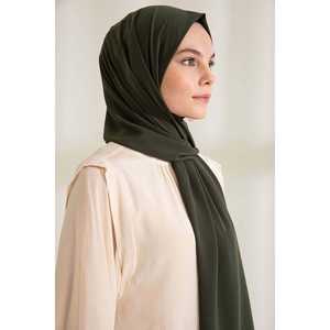 Medina Silk <b>Shawl</b> Dark Khaki Long <b>Women's</b> Scarf Elegant Style - Product Image 1