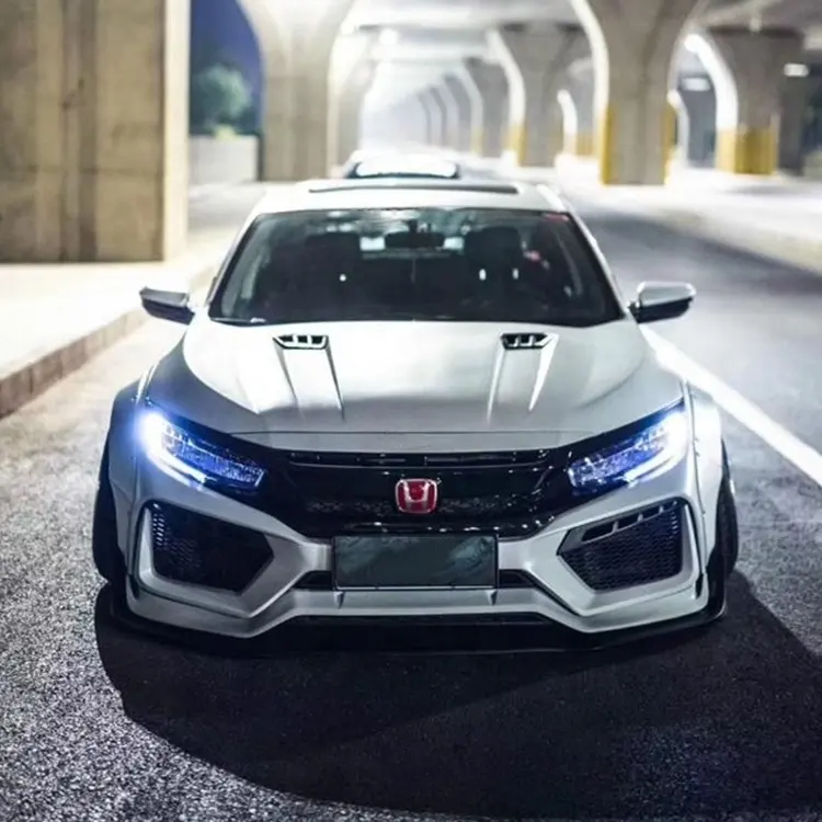 Robot Wide Body Kit Vordere hintere Stoßstange Seitens ch weller Radbrauen Auto Auto Zubehör für 10. Generation Civic