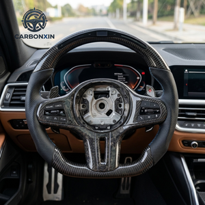 Volante de Fibra de Carbono Forjado Personalizado para BMW F30 F20 F10 M2 M4 M3 M5 G20 G80 F87 G28 G30 G38 G60 G87 X3 X5 M8 Sin Airbag - Product Image 3
